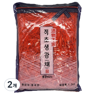 토호식품 적초생강 채, 2개, 1.3kg