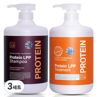 박준뷰티랩 프로틴 LPP 샴푸 1000ml + 단백질 LPP 트리트먼트 1000ml, 3세트