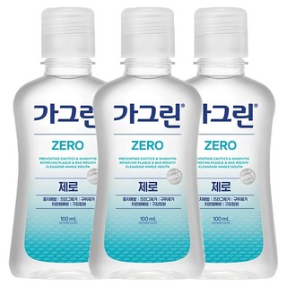 가그린 제로 구강청결제, 100ml, 3개