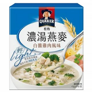 QUAKER 桂格 濃湯燕麥 白醬雞肉風味 5入, 225g, 1盒