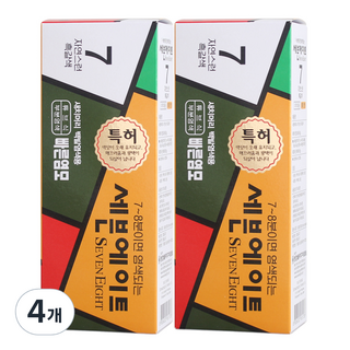 세븐에이트 새치 염색약, 7호 흑갈색, 4개