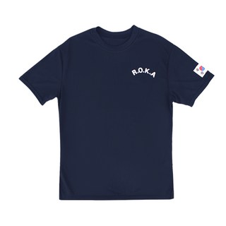 WhoArmy 男女通用Cool Dry ROKA羅卡短袖T恤, 海軍藍