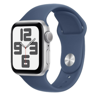 Apple Watch SE 2 附M/L運動錶帶 原廠保固, 銀色 + 丹寧色, 40mm, GPS
