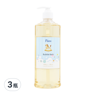 Fees BEBE 法緻 嬰兒柔護泡泡露 清新香, 600ml, 3瓶