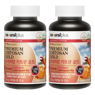내츄럴플러스 프리미엄 키토산 골드, 180정, 2개