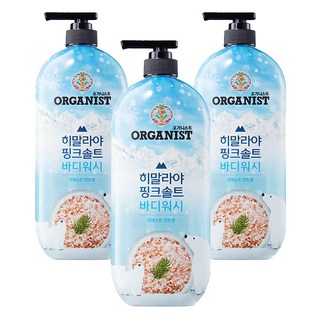 오가니스트 히말라야 핑크솔트 바디워시 포레스트 민트향, 900g, 865ml, 3개