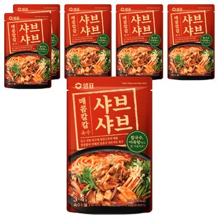 샘표 매콤칼칼 샤브샤브 육수, 200g, 6개