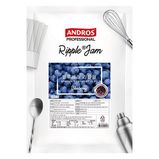 안드로스 블루베리 리플잼, 1kg, 1개