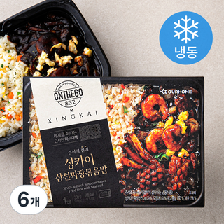아워홈 온더고 싱카이 삼선짜장볶음밥 (냉동), 300g, 6개 냉동도시락 아워홈 온더고 싱카이 삼선짜장볶음밥 (냉동), 300g, 6개 냉동도시락