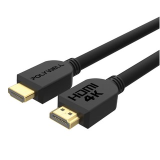 POLYWELL 寶利威爾 HDMI 2.0 版 4K60 公對公, 1m, 黑色, 1條
