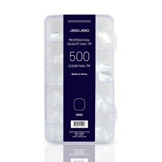 젤로젤로 인조 패디 팁 500p 세트, 1개, 패디 투명