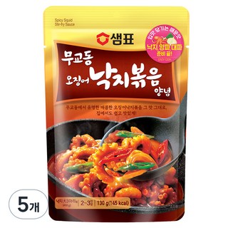 샘표 별미여행 무교동 오징어 낙지볶음 양념, 130g, 5개