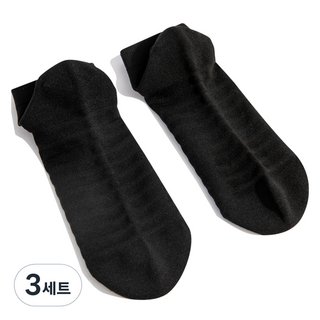 리투 에어 리커버리 스니커즈 삭스, 블랙, 3세트