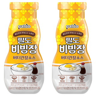 팔도 비빔장 버터간장소스, 200g, 2개