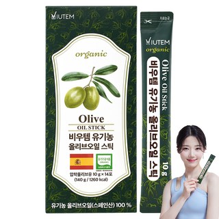 NUON 비우템 유기농 엑스트라버진 올리브오일 스틱 14개입, 140g, 1개
