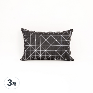 Magic Bed 厚實枕頭+枕芯, 黑色格子, 3個