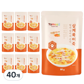 탐사 강아지 보양간식, 80g, 40개, 삼계&북어죽