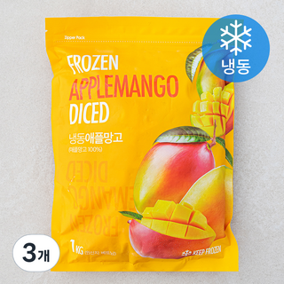 베트남산 애플망고 (냉동), 3개, 1kg