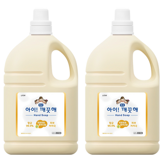 아이깨끗해 향균 폼 핸드솝 보송보송 파우더향 순, 4.5L, 2개