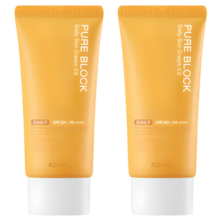 어퓨 퓨어 블록 내추럴 데일리 선크림 이엑스 SPF50 PA++++, 50ml, 2개