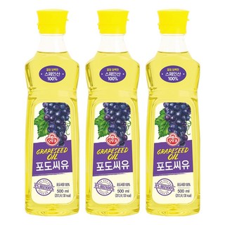 오뚜기 포도씨유, 500ml, 3개
