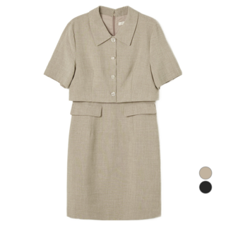 로엠 린넨라이크 2in1 미니 원피스