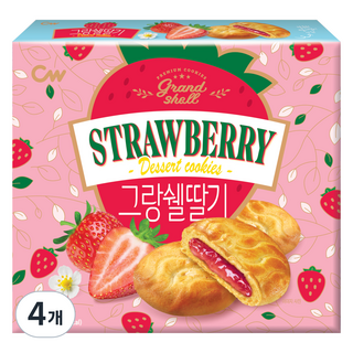 청우식품 그랑쉘 딸기 쿠키 10p, 195g
