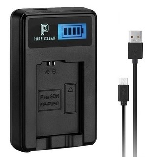 퓨어클리어 LCD 싱글 USB 호환 충전기, 후지 NP-45A, 1개