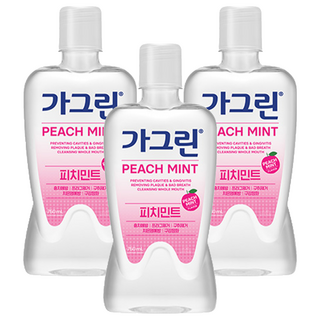 가그린 피치민트 구강청결제, 750ml, 3개