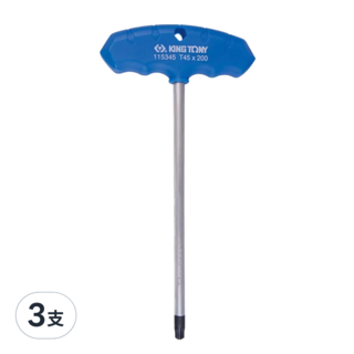 KING TONY 金統立 T把六角星型扳手 T20, KT115320R, 台灣製造, 3支