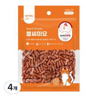 네츄럴랩 고양이 헬씨미요 간식, 닭가슴살, 100g, 4개