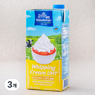 올덴버거 휘핑크림 1L 3개 상품 이미지