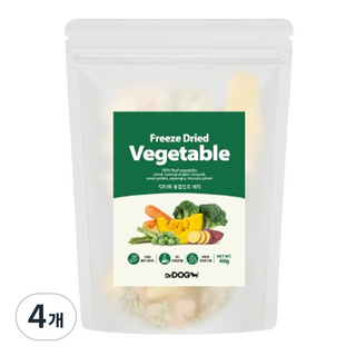 닥터독 반려동물 비건 리얼 동결건조 간식, 베지맛, 40g, 4개