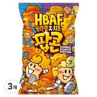 바프 카라멜 앤 치즈 팝콘, 80g, 3개