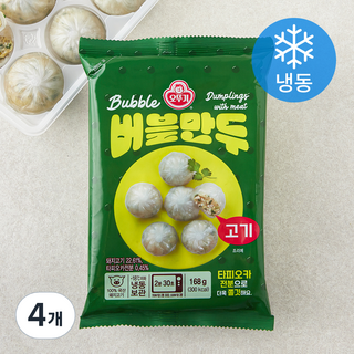 오뚜기 버블만두 고기 (냉동), 168g, 4개