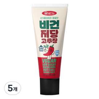 움트리 비건 저당 고추장, 120g, 5개