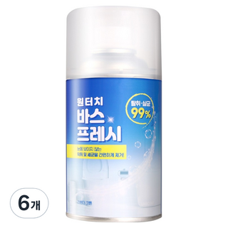 불스원 원터치 바스프레시 화장실 탈취제 본품, 6개