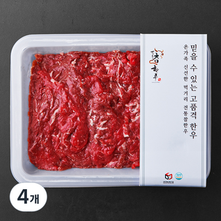 전통참한우 1등급 불고기용 (냉장), 600g, 4개