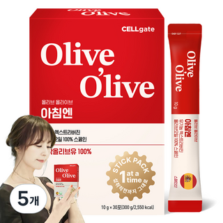 셀게이트 올리브 올라이브 아침엔 유기농 엑스트라버진 올리브오일 스페인 30p, 300g, 5개