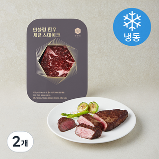 만블링 한우 채끝 스테이크 (냉동), 150g, 2개