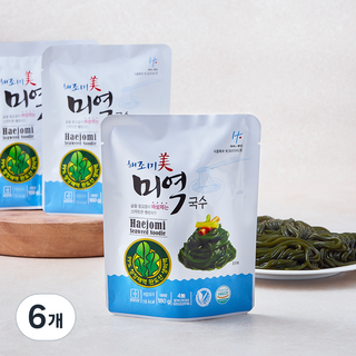하이푸드 해조미 미역국수, 180g, 6개