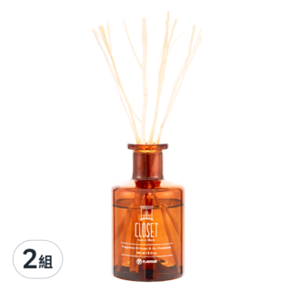 FLAVOUR 香氛擴香瓶 CLOSET Set, 150ml, 皂香麝香調, 玫瑰香草, 2組