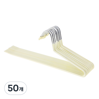 코멧 홈 논슬립 바지걸이, 크림, 50개