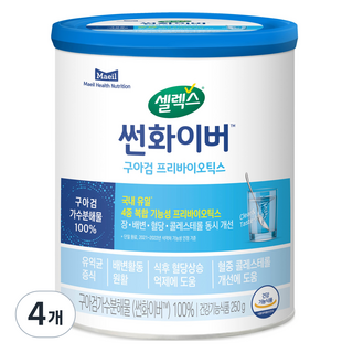 셀렉스 썬화이버 프리바이오틱스 유산균, 250g, 4개