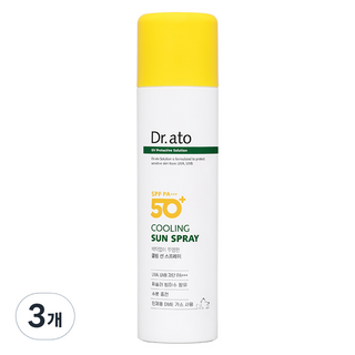 닥터아토 쿨링 선 스프레이 SPF50+ PA+++, 3개, 150ml