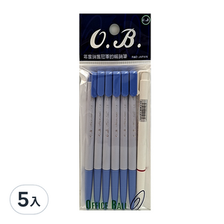 O.B 6入自動原子筆#1005-6P附贈品,5入