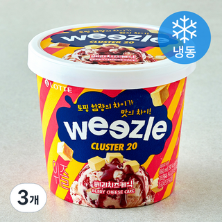롯데웰푸드 위즐 베리치즈케익 (냉동), 3개, 1개입, 660ml