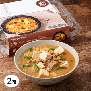 바른식 간편한 청국장 찌개 2인분, 770g, 2개