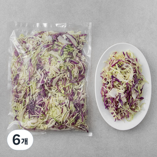 샐러드용 양배추와 적채, 500g, 1개, 6개