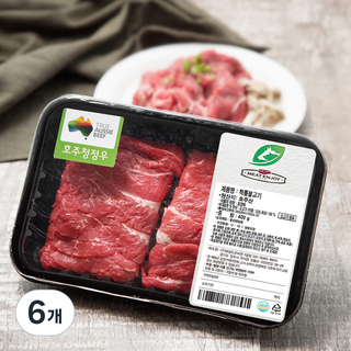 미트엔조이 호주산 소고기 척롤 불고기용 (냉장), 400g, 6개